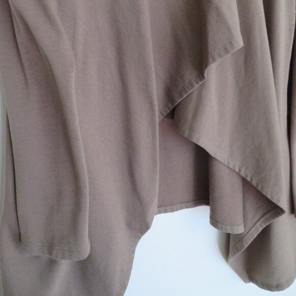 Bobeau | Size XL | Brown One Button Fleece Wrap Cardigan Sweater - Picture 5 of 11